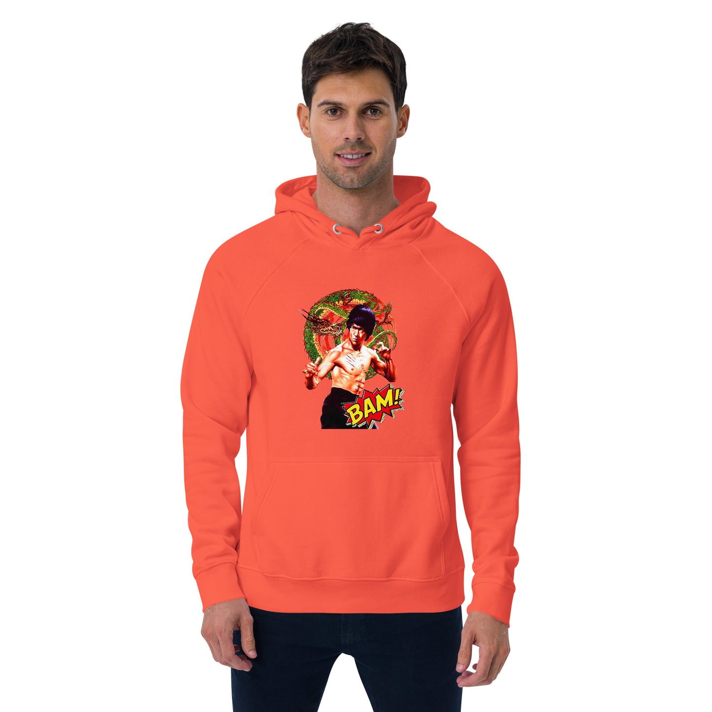 Unisex Bio-Raglan-Hoodie Bruce Lee