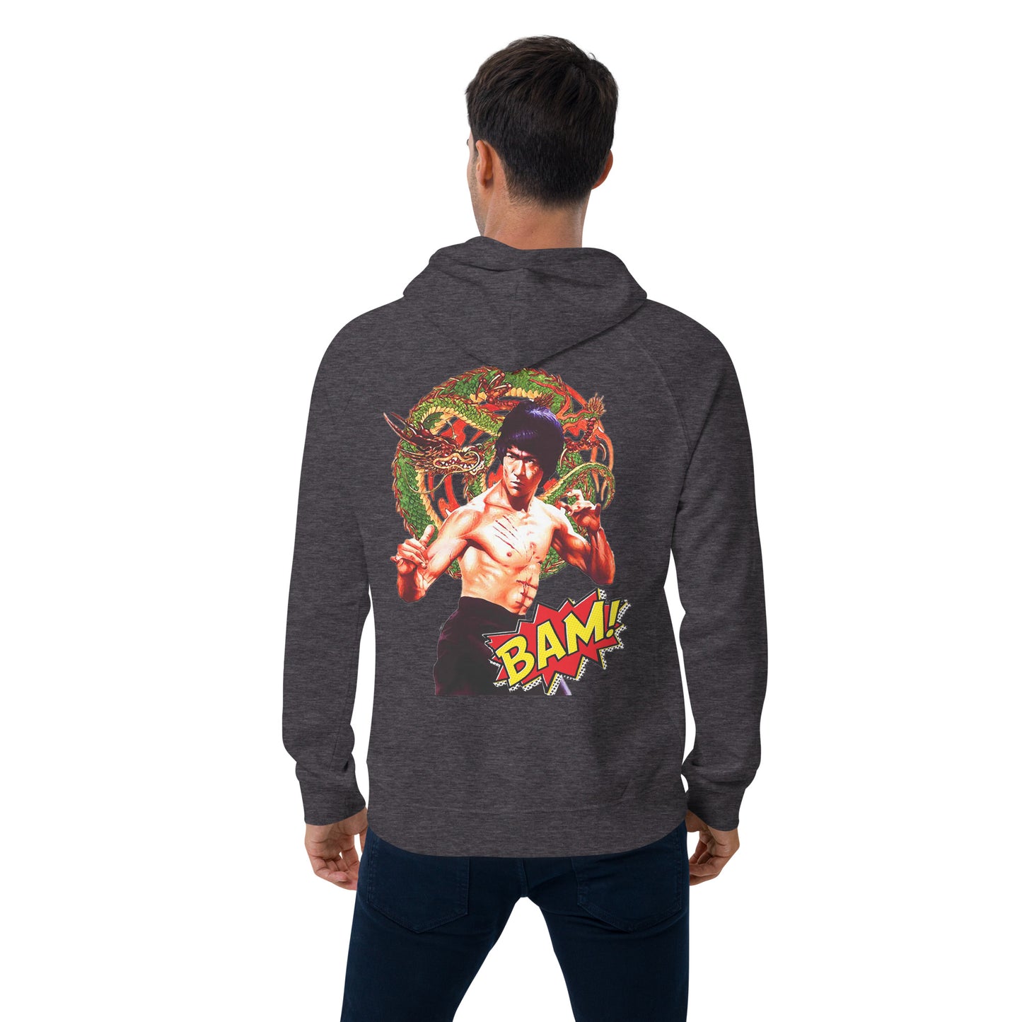Unisex Bio-Raglan-Hoodie Bruce Lee