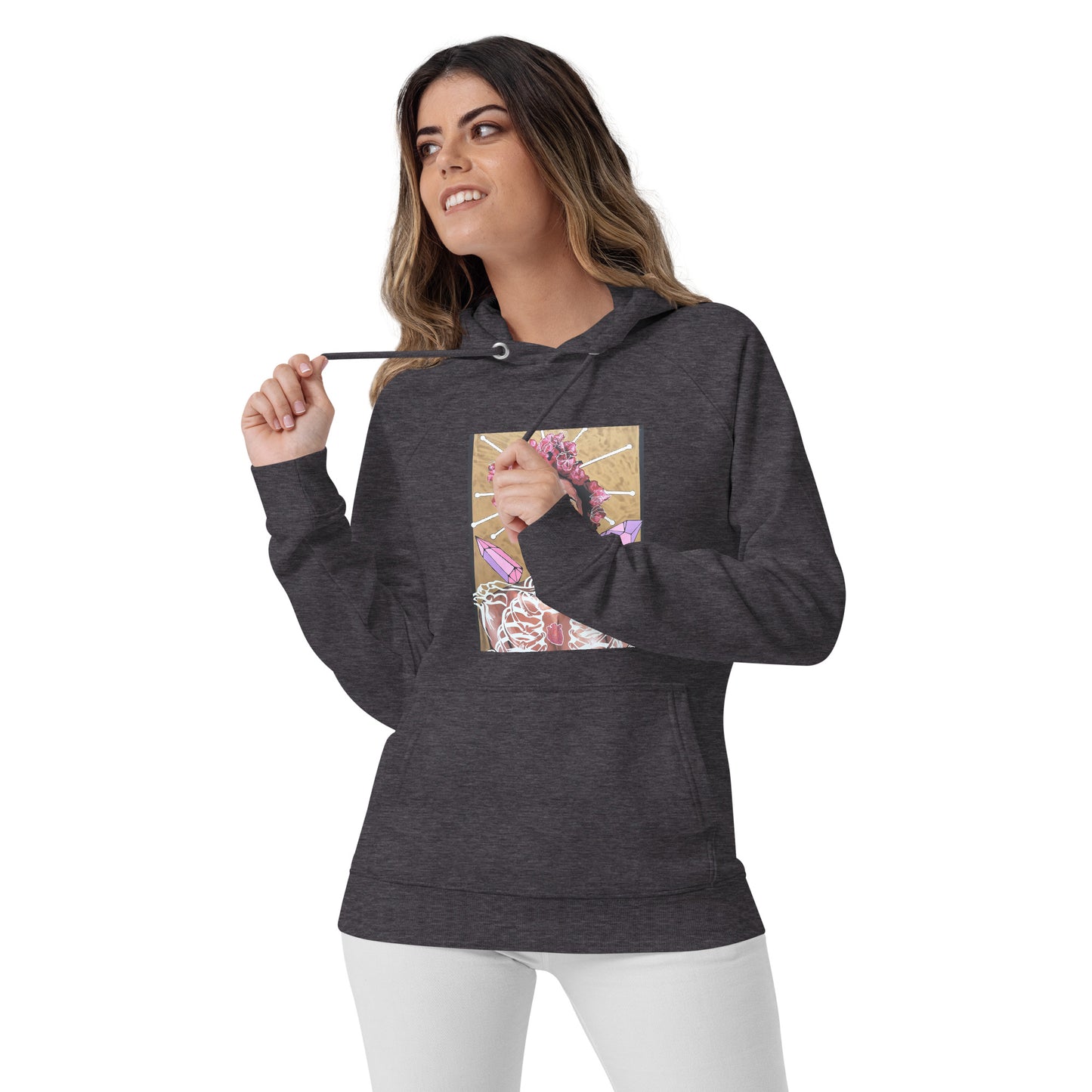 Unisex Bio-Raglan-Hoodie Peace