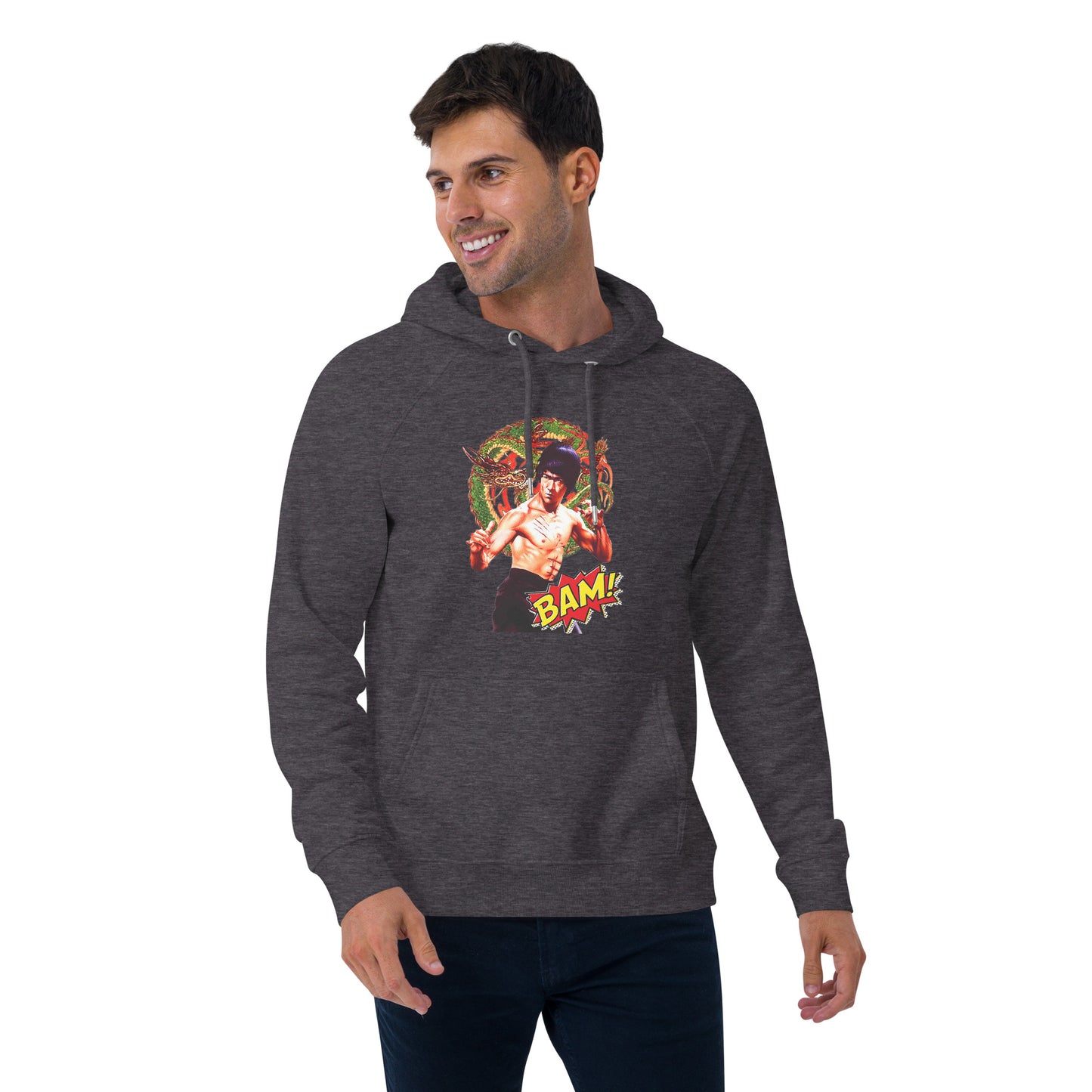 Unisex Bio-Raglan-Hoodie Bruce Lee
