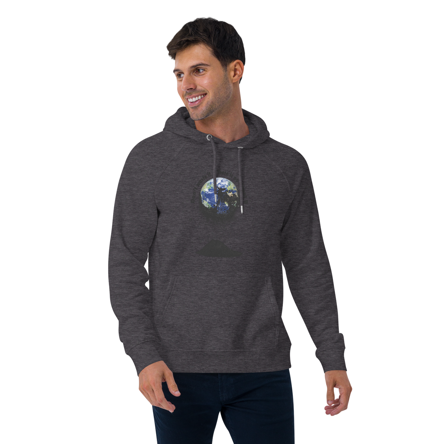 Unisex Bio-Raglan-Hoodie Don't waste it. There is no Planet B.