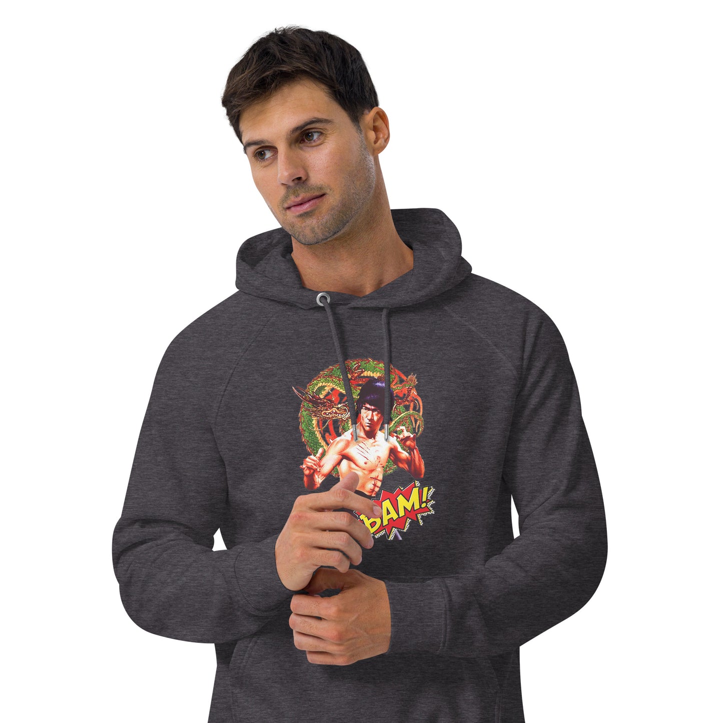 Unisex Bio-Raglan-Hoodie Bruce Lee