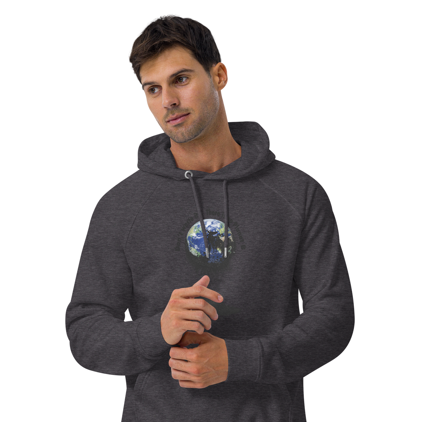 Unisex Bio-Raglan-Hoodie Don't waste it. There is no Planet B.