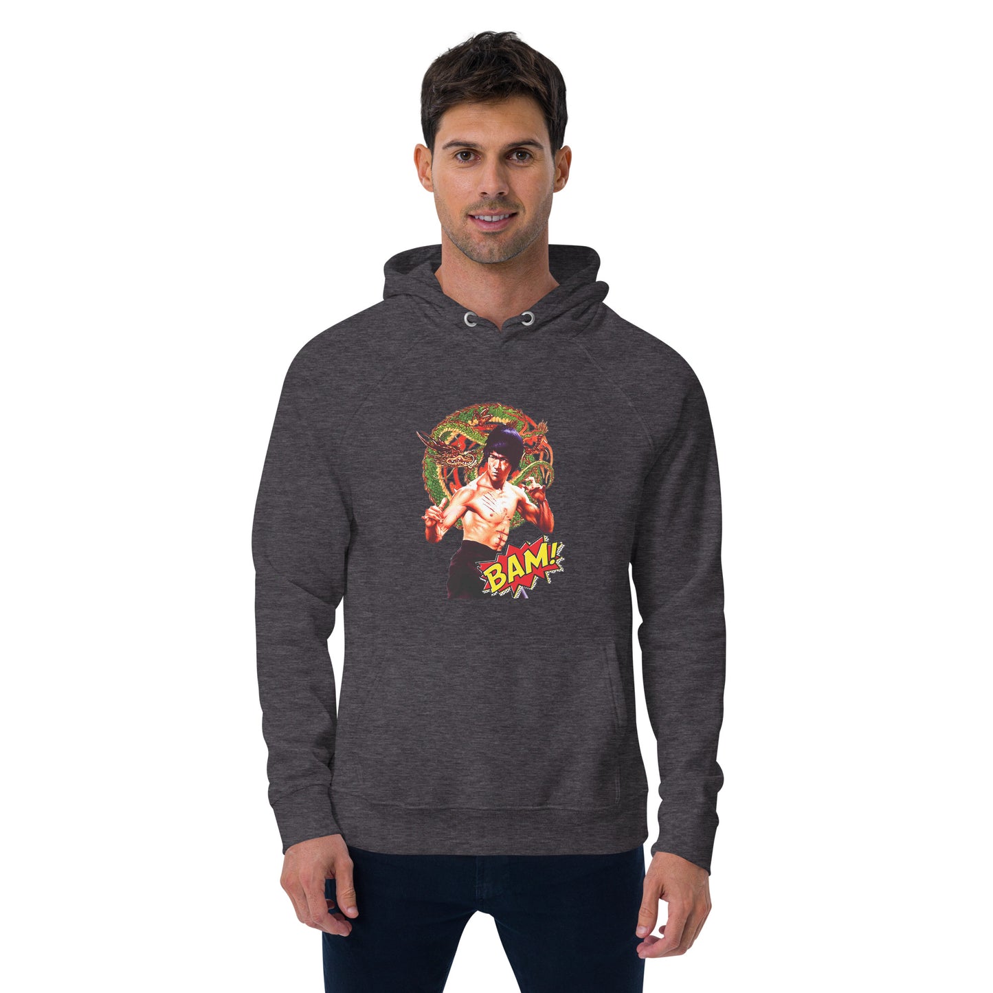 Unisex Bio-Raglan-Hoodie Bruce Lee