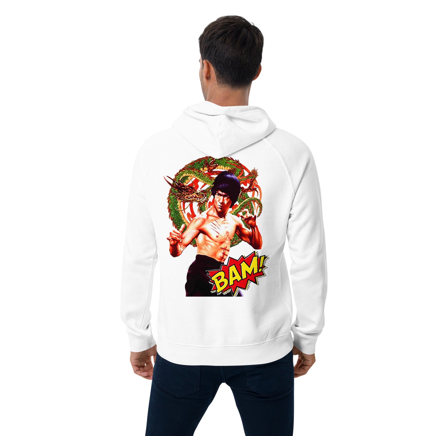 Unisex Bio-Raglan-Hoodie Bruce Lee