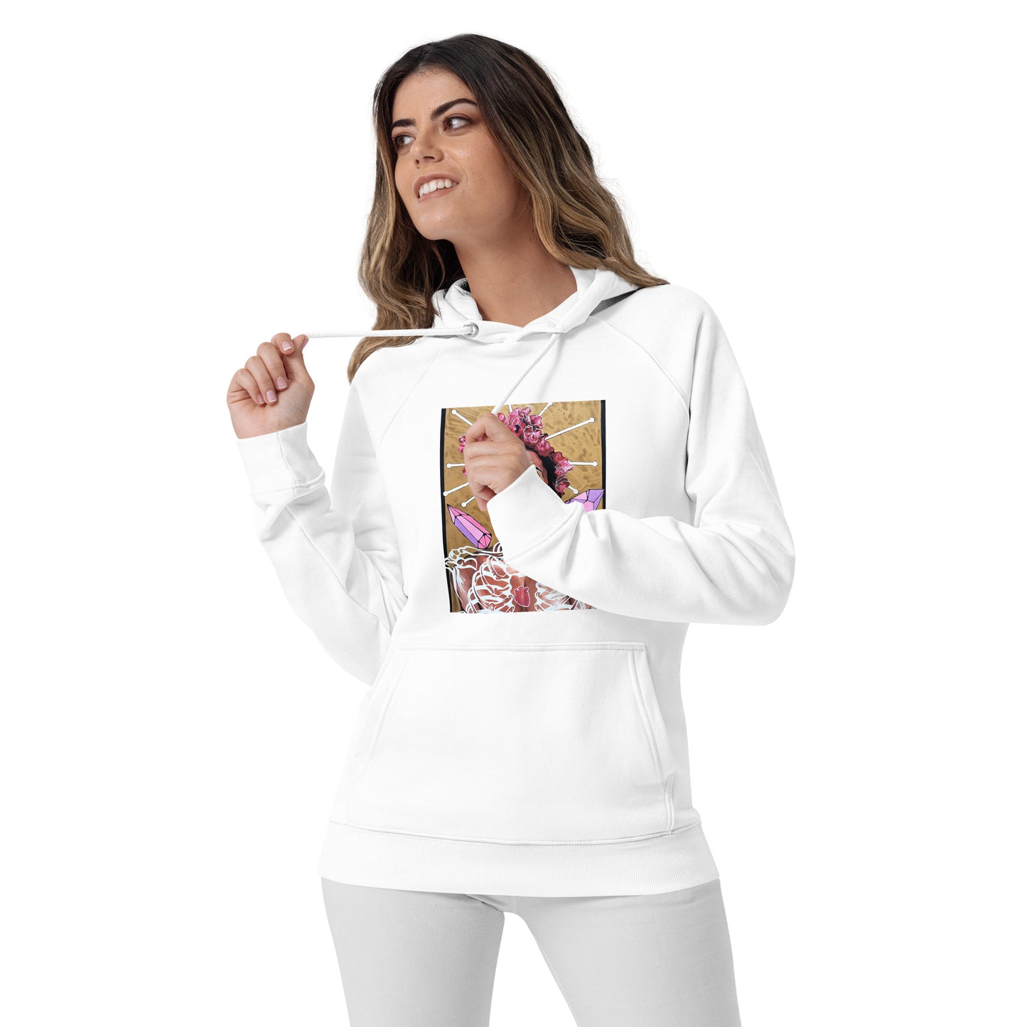 Unisex Bio-Raglan-Hoodie Peace