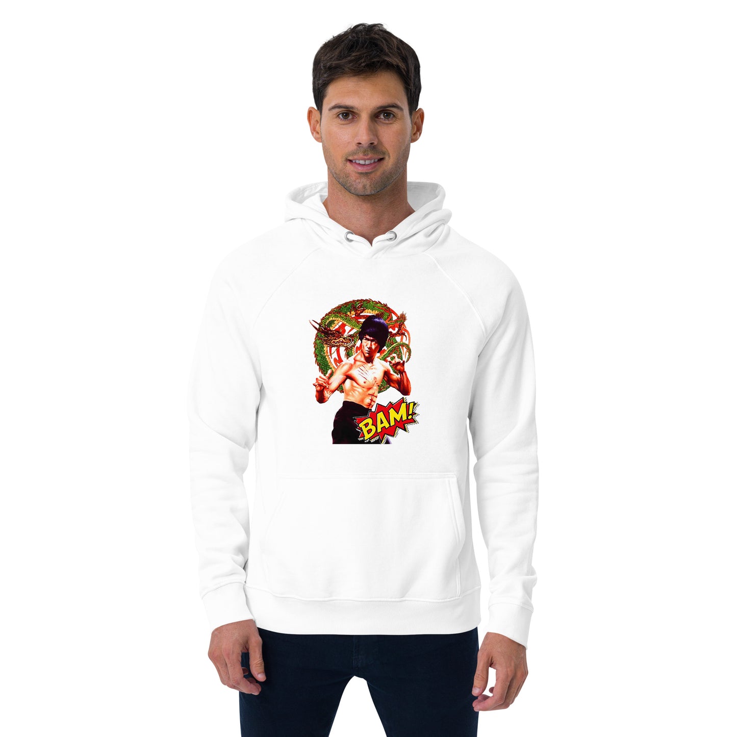 Unisex Bio-Raglan-Hoodie Bruce Lee