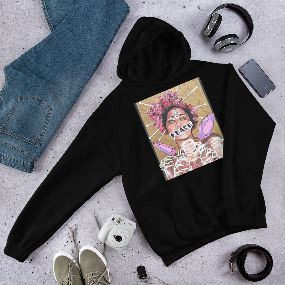 Unisex-Kapuzenpullover Frau Peace