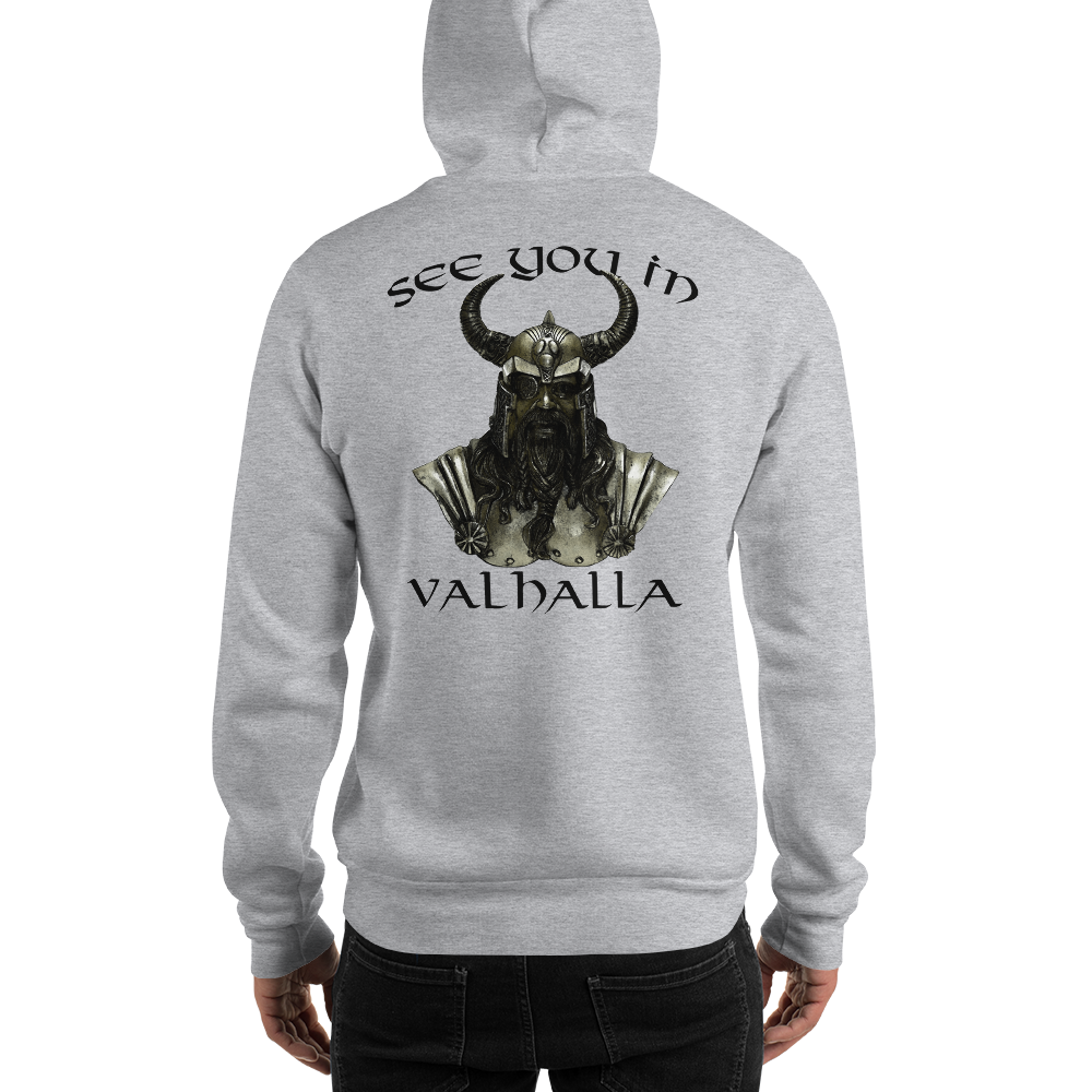 Unisex-Kapuzenpullover See you in Valhalla