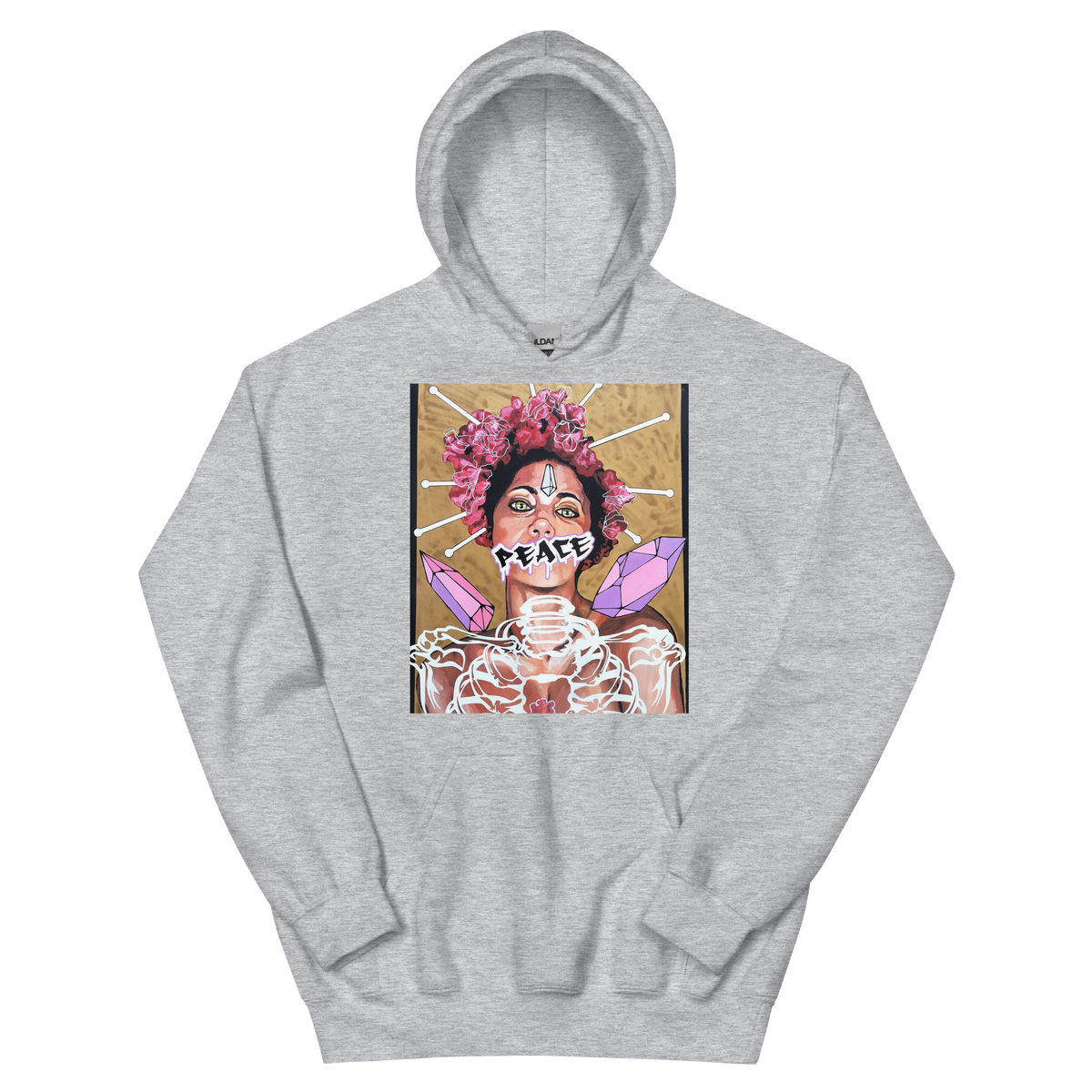 Unisex-Kapuzenpullover Frau Peace