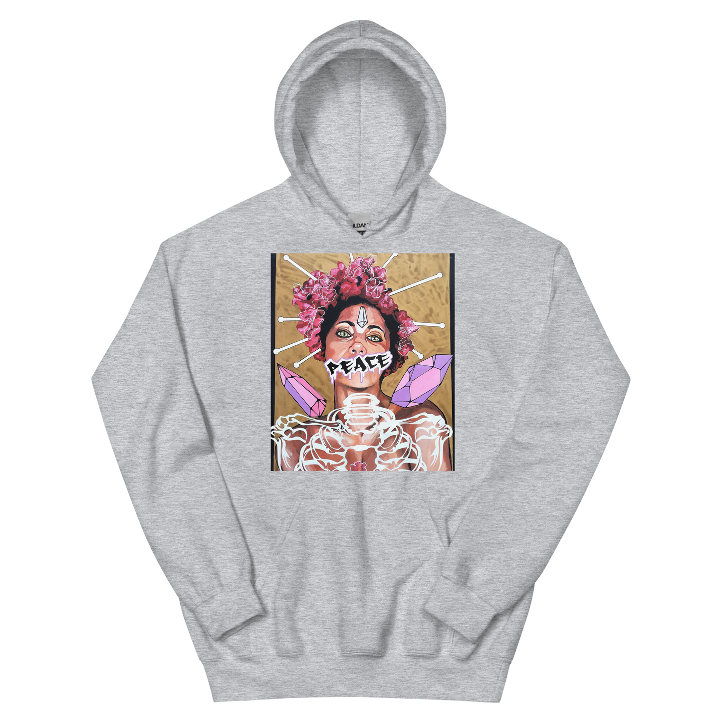 Unisex-Kapuzenpullover Frau Peace