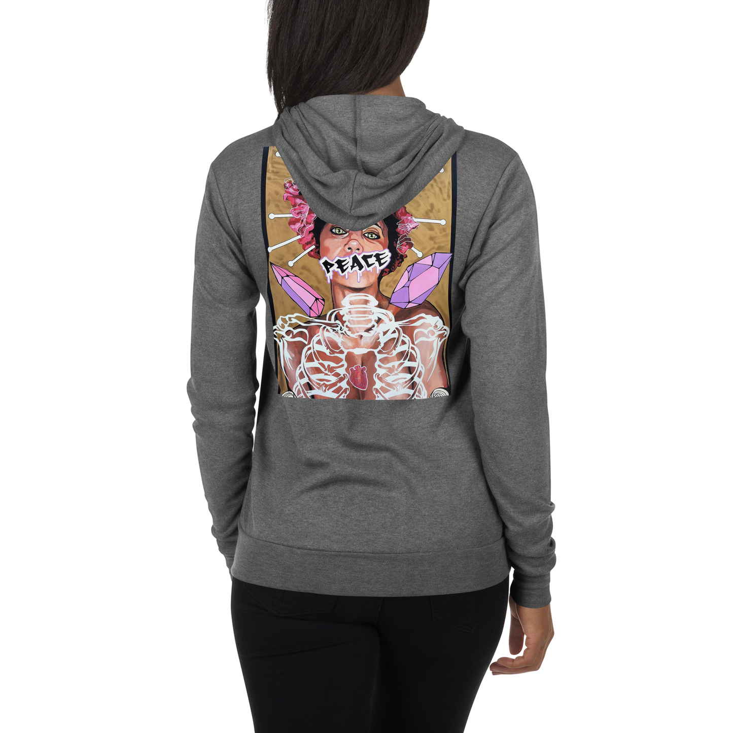 Unisex-Kapuzenpullover Frau Peace