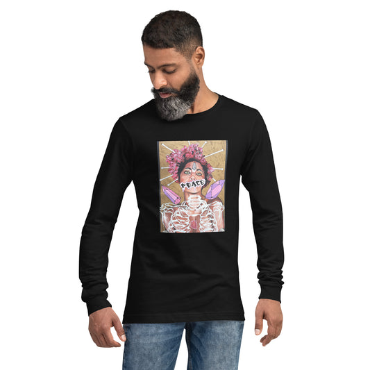 Langärmeliges Unisex-T-Shirt  PEACE