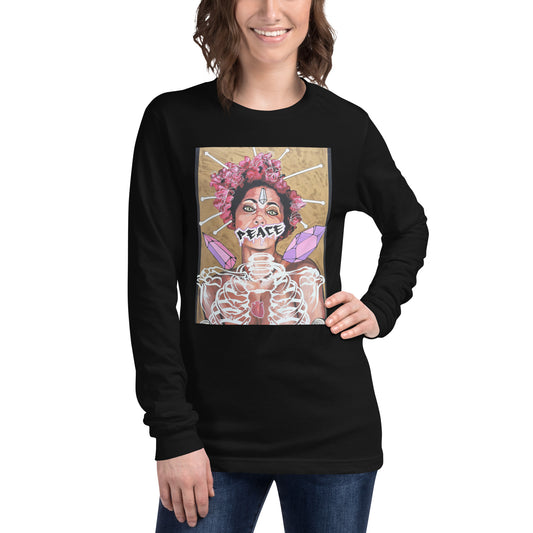 Langärmeliges Unisex-T-Shirt peace