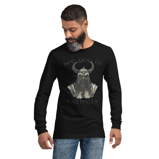 Langärmeliges Unisex-T-Shirt See you in Valhalla