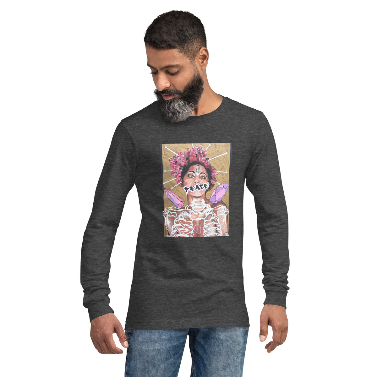 Langärmeliges Unisex-T-Shirt  PEACE