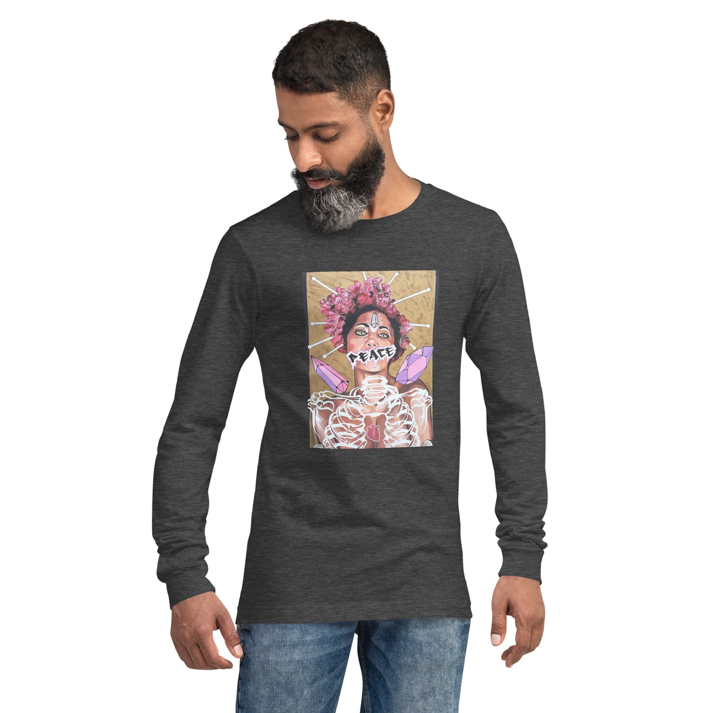 Langärmeliges Unisex-T-Shirt  PEACE