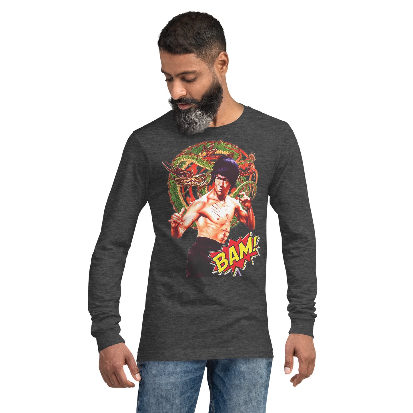 Langärmeliges Unisex-T-Shirt Bruce Lee