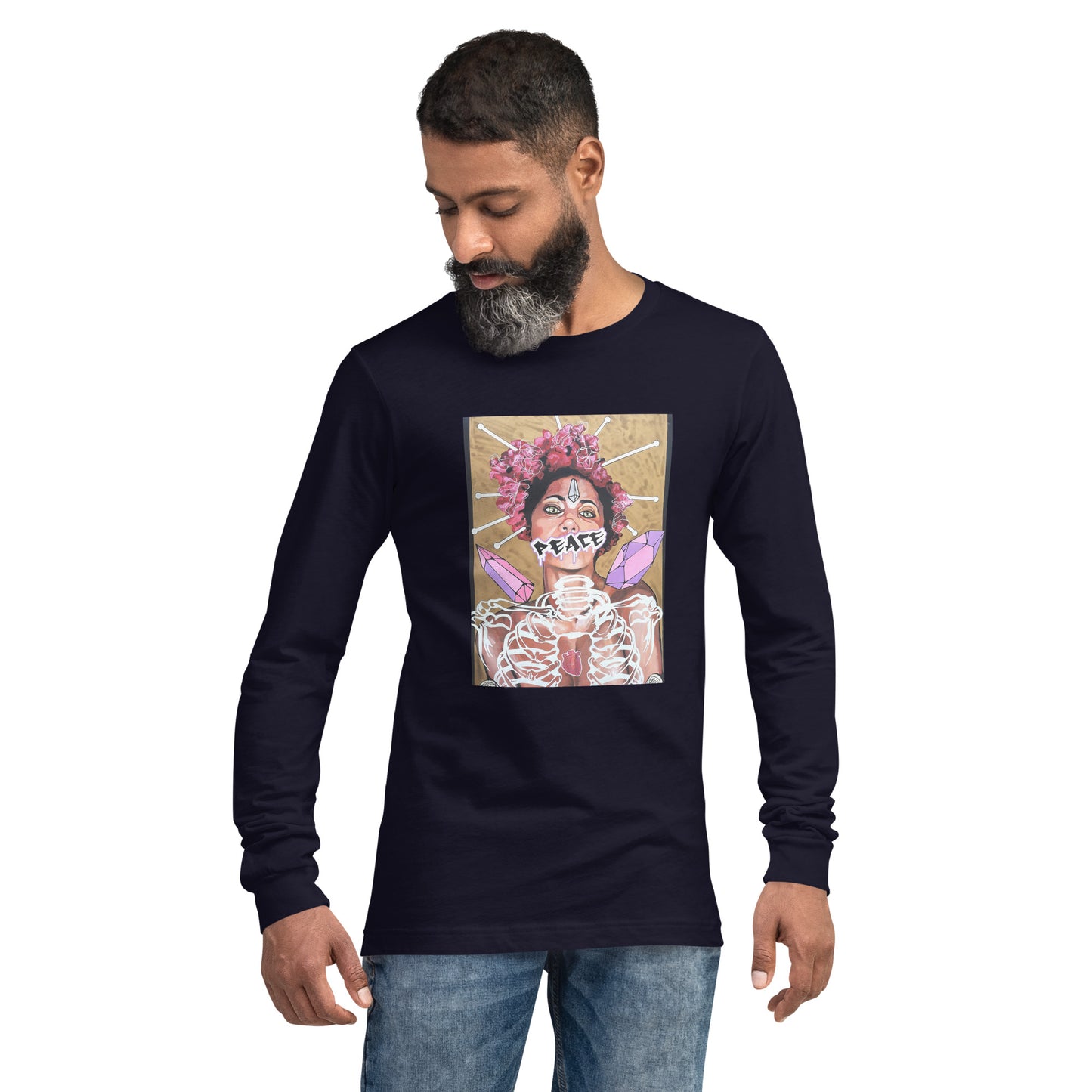 Langärmeliges Unisex-T-Shirt  PEACE