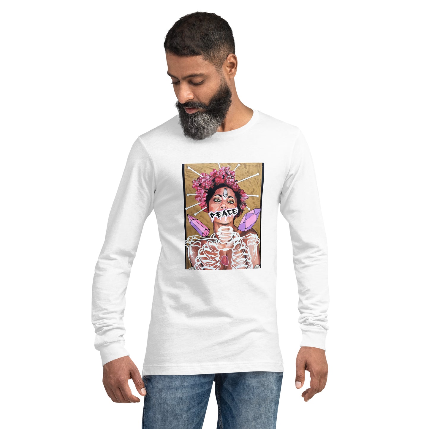 Langärmeliges Unisex-T-Shirt  PEACE