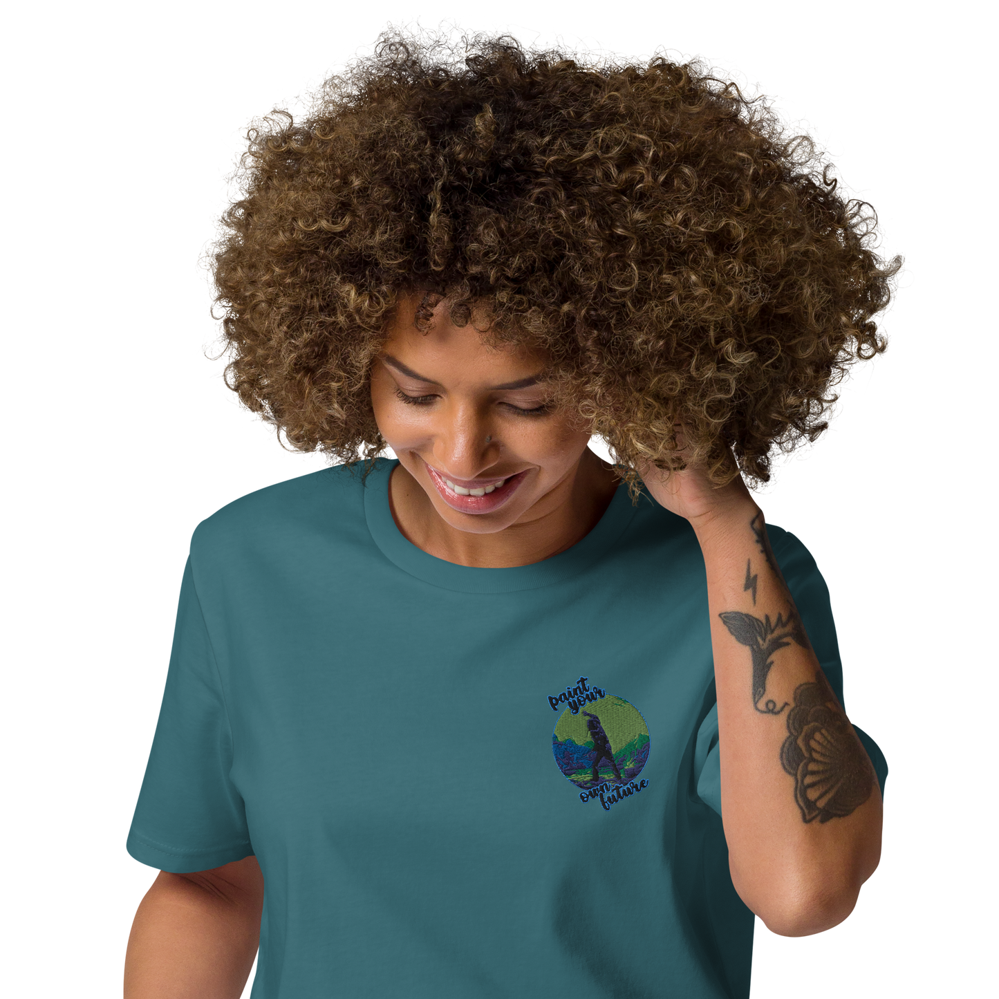 Unisex-Bio-Baumwoll-T-Shirt Point your own future