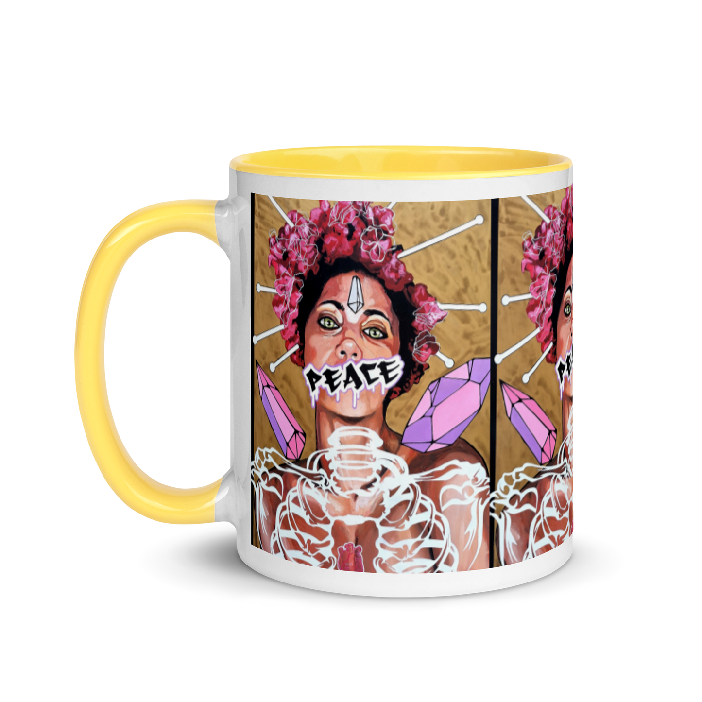Tasse mit farbiger Innenseite Peace