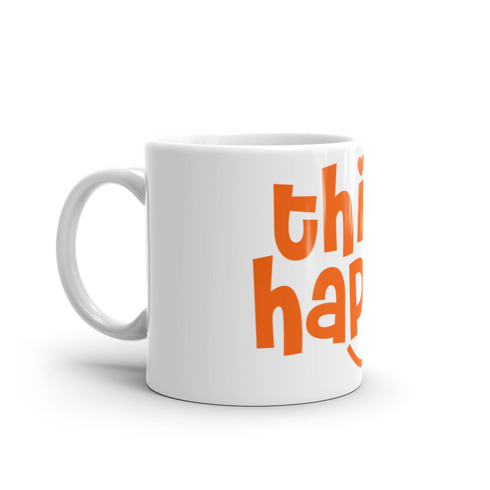 Weiße, glänzende Tasse