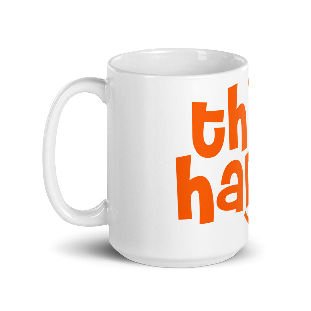 Weiße, glänzende Tasse