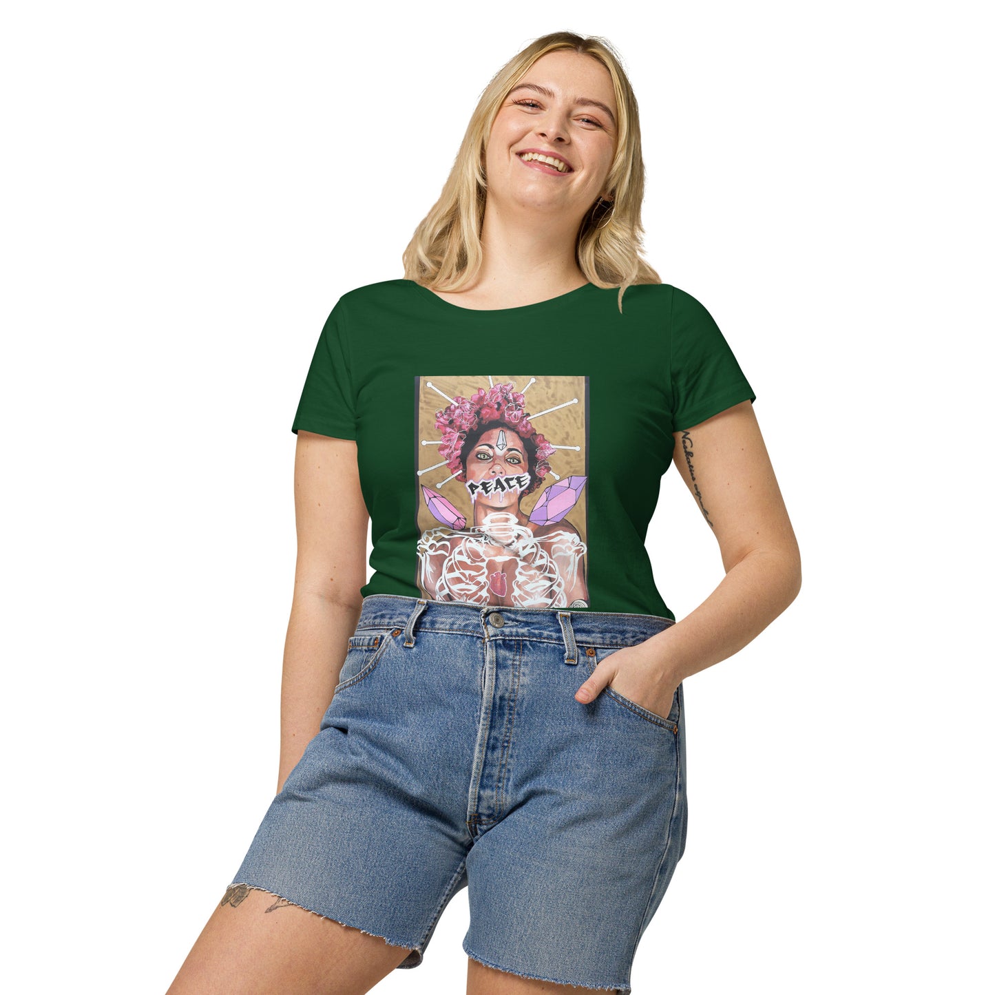 Basic Bio-T-Shirt für Damen PEACE