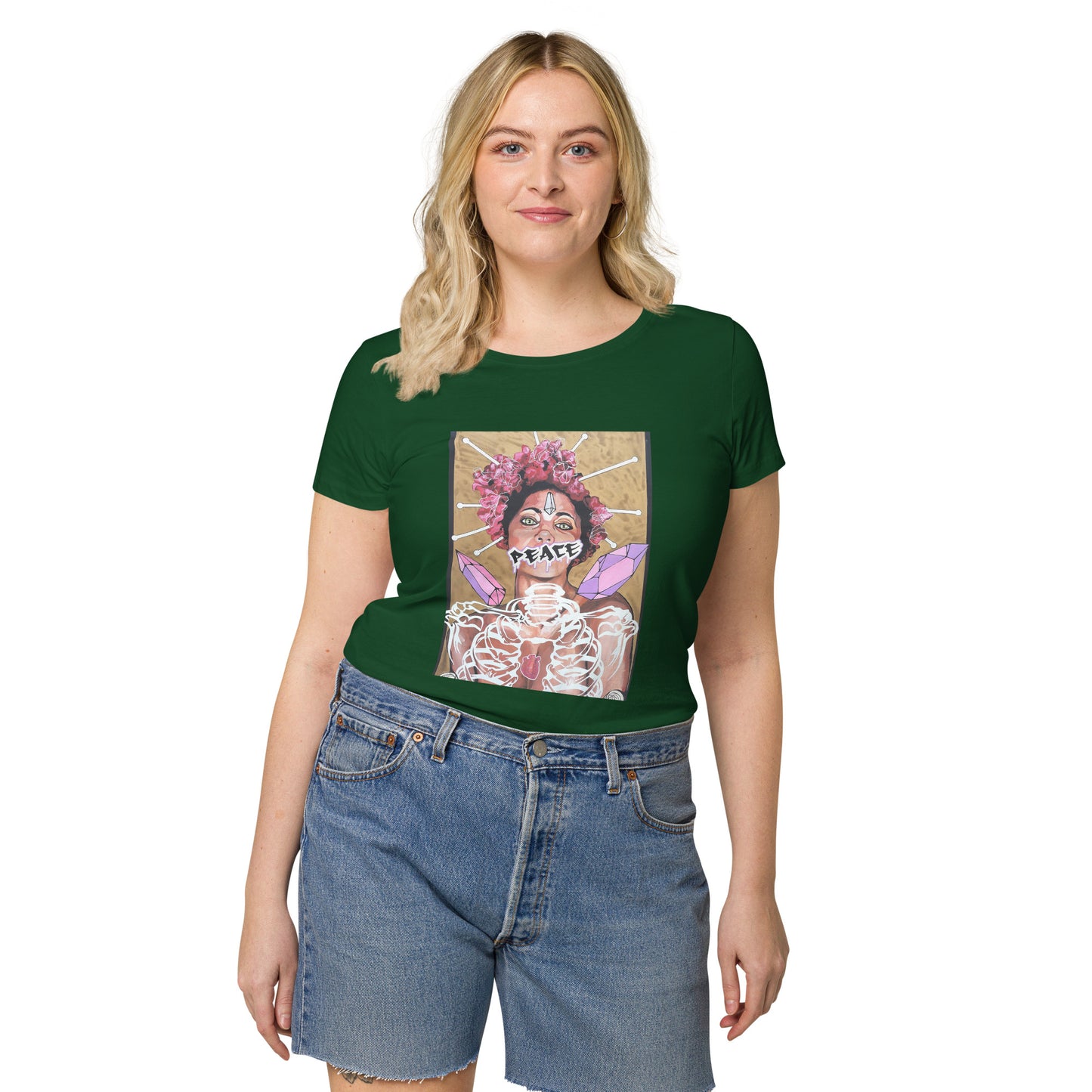 Basic Bio-T-Shirt für Damen PEACE