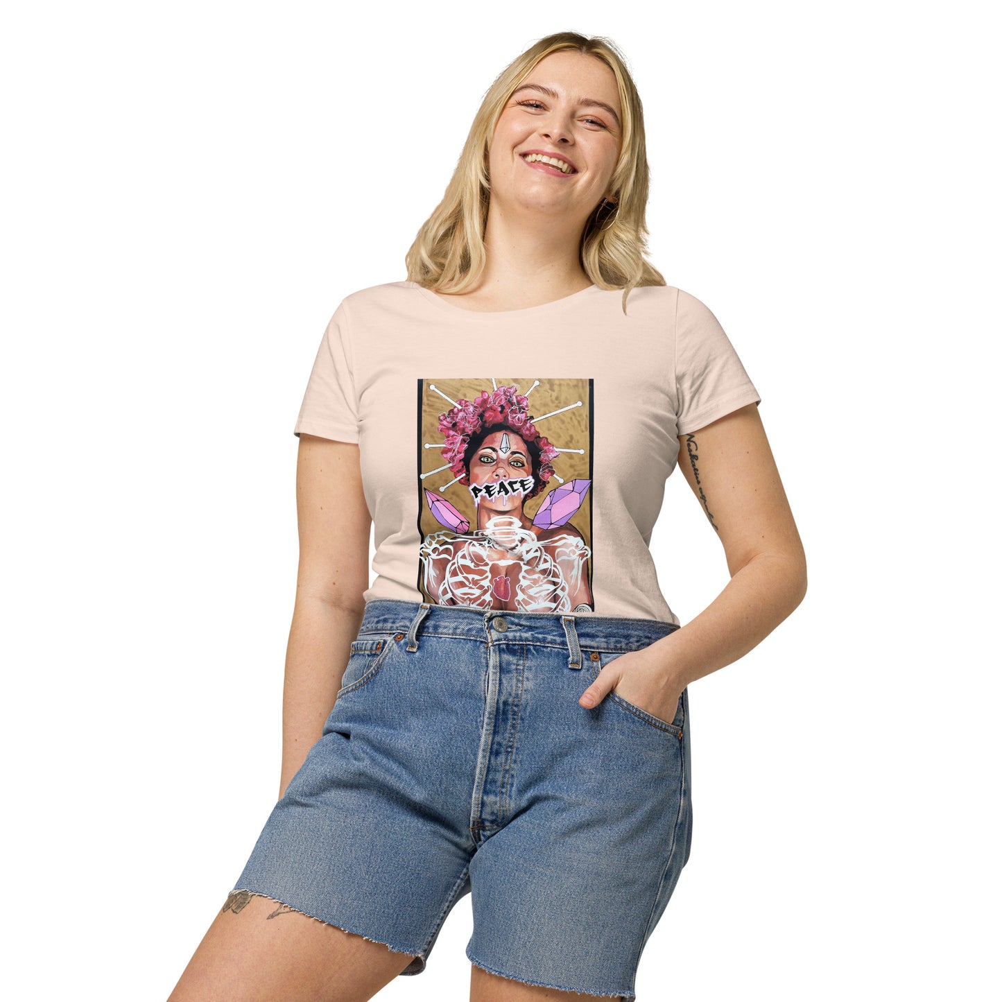 Basic Bio-T-Shirt für Damen PEACE