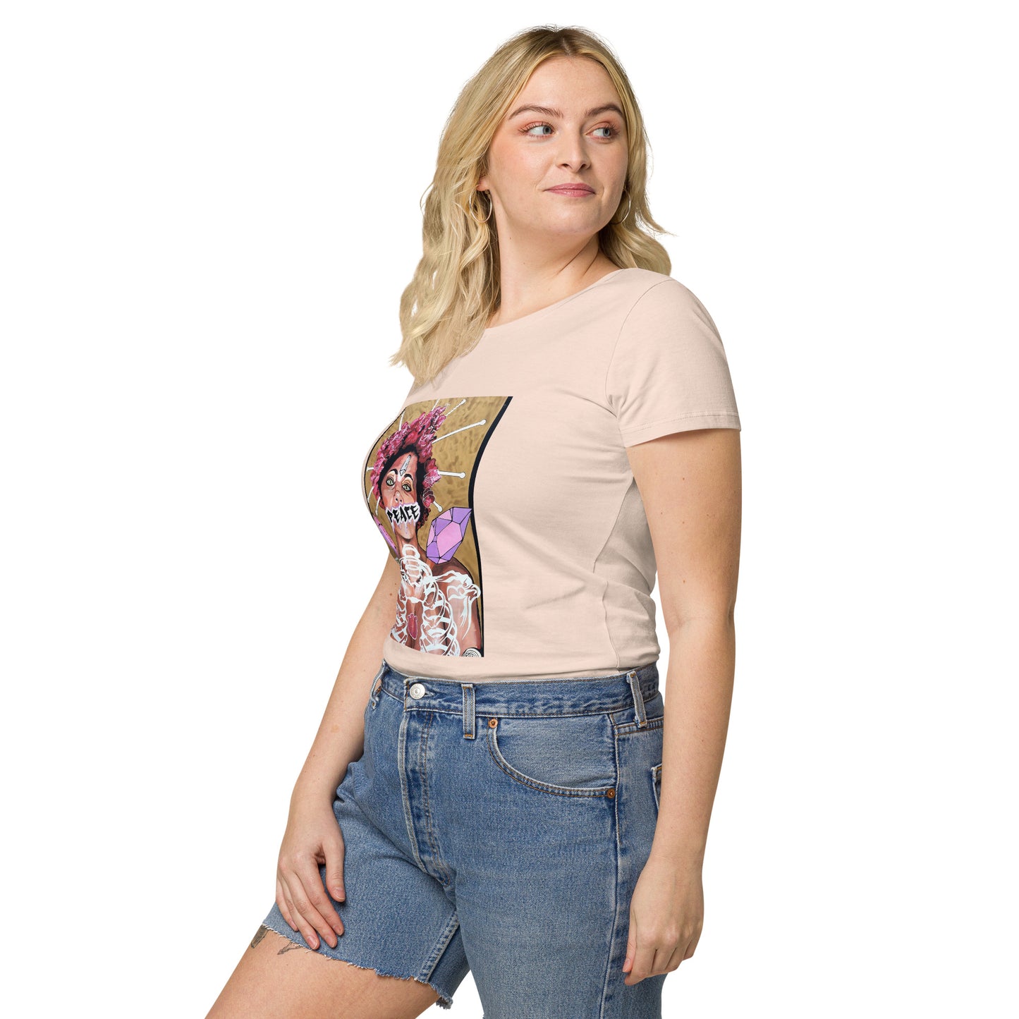 Basic Bio-T-Shirt für Damen PEACE