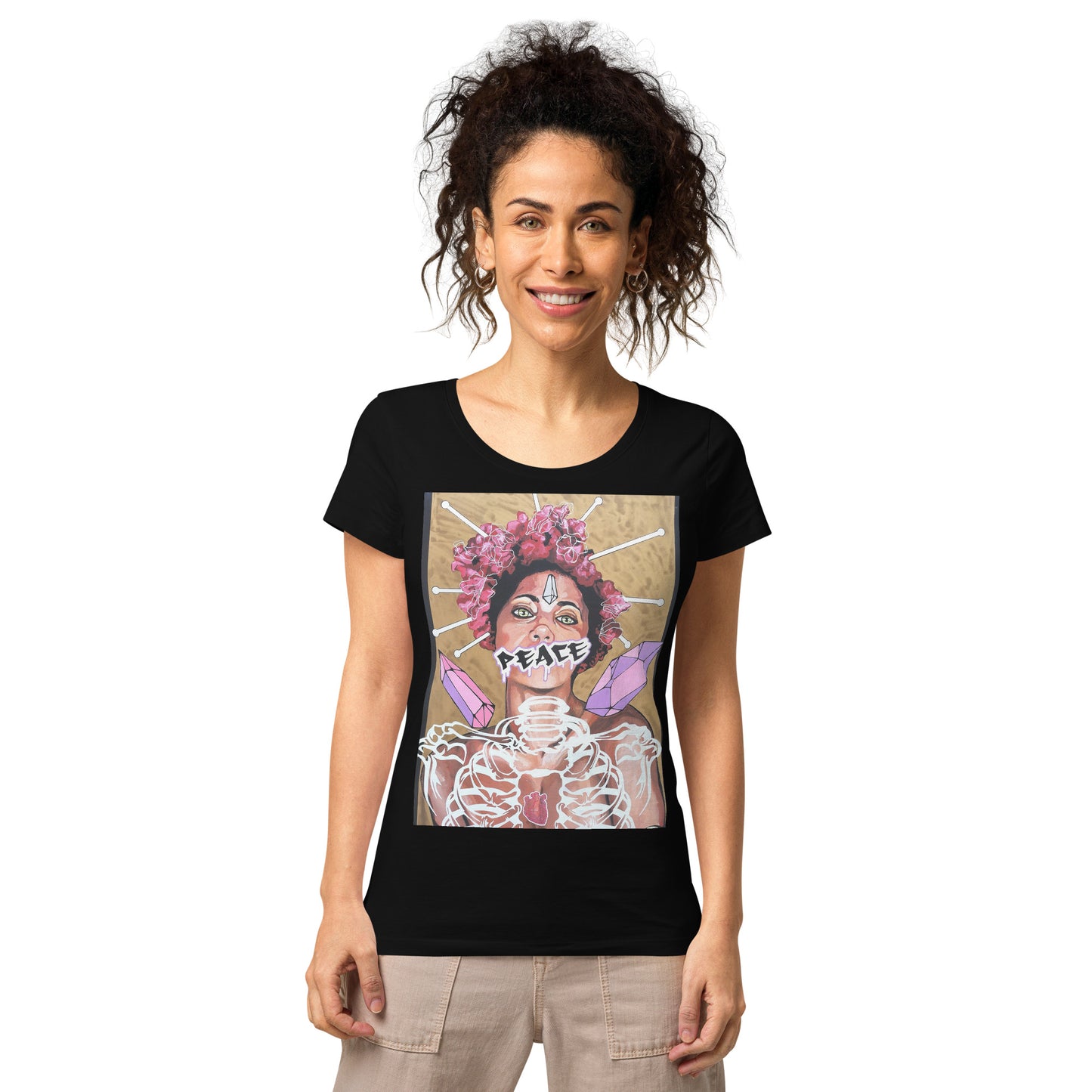Basic Bio-T-Shirt für Damen PEACE