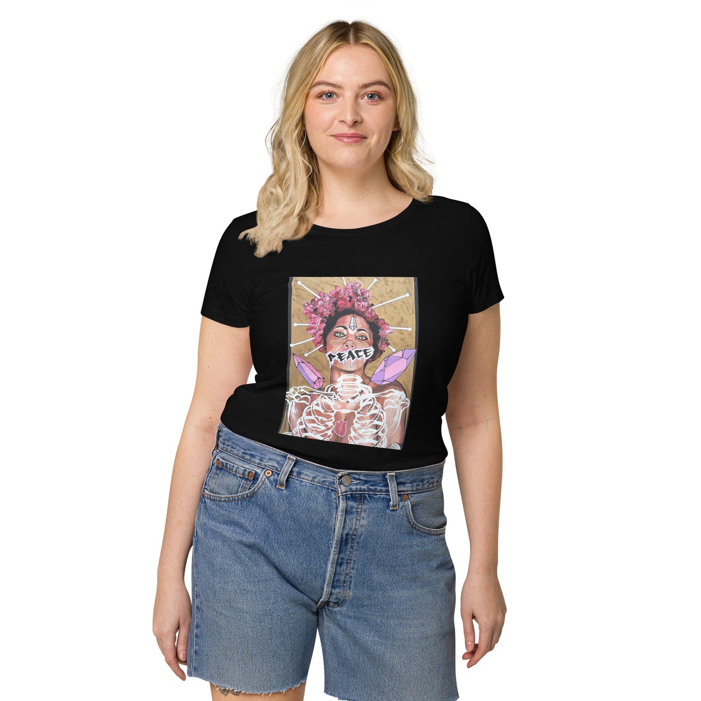 Basic Bio-T-Shirt für Damen PEACE