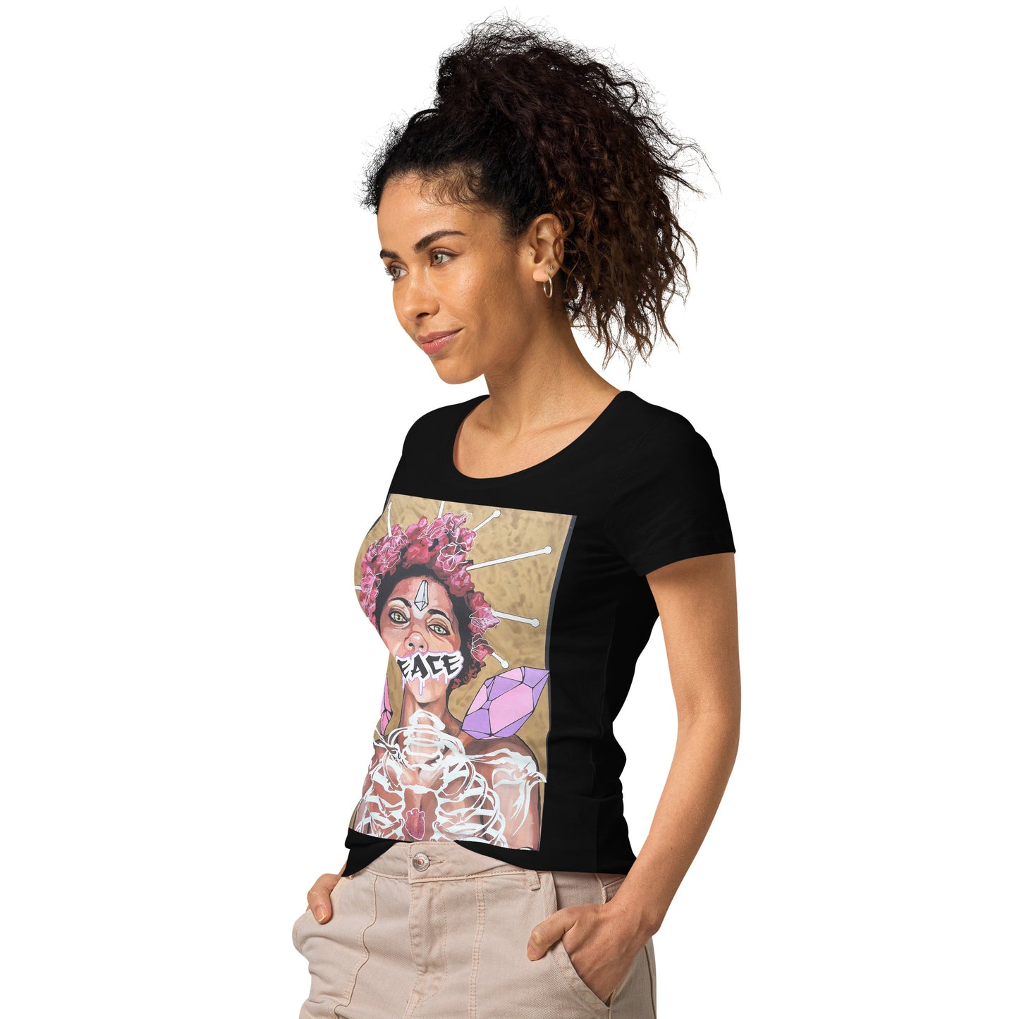 Basic Bio-T-Shirt für Damen PEACE