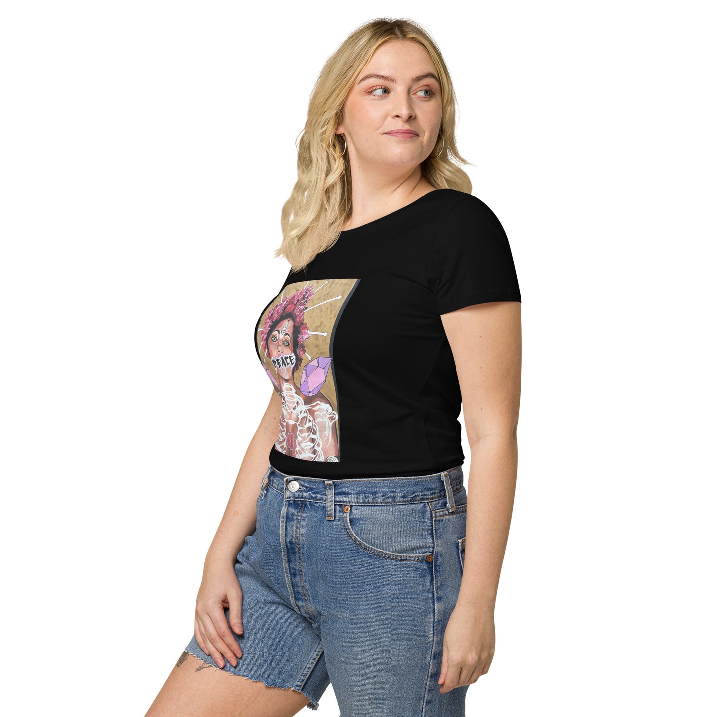 Basic Bio-T-Shirt für Damen PEACE