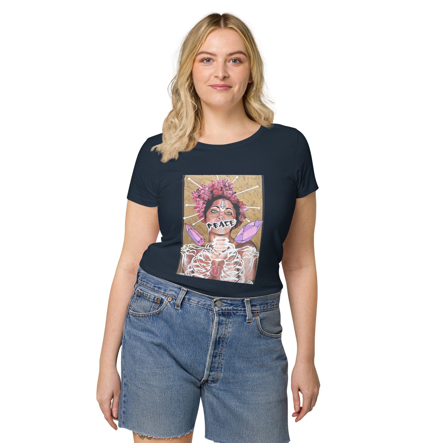 Basic Bio-T-Shirt für Damen PEACE