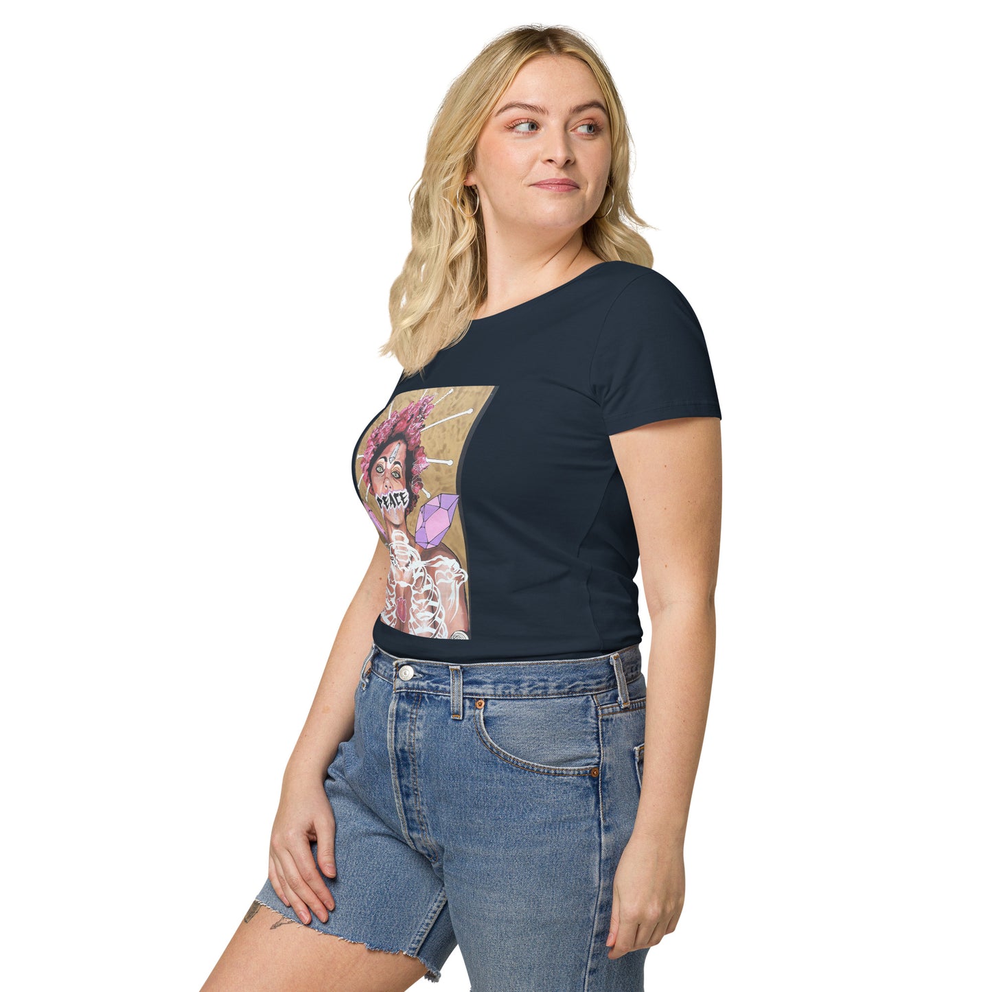 Basic Bio-T-Shirt für Damen PEACE