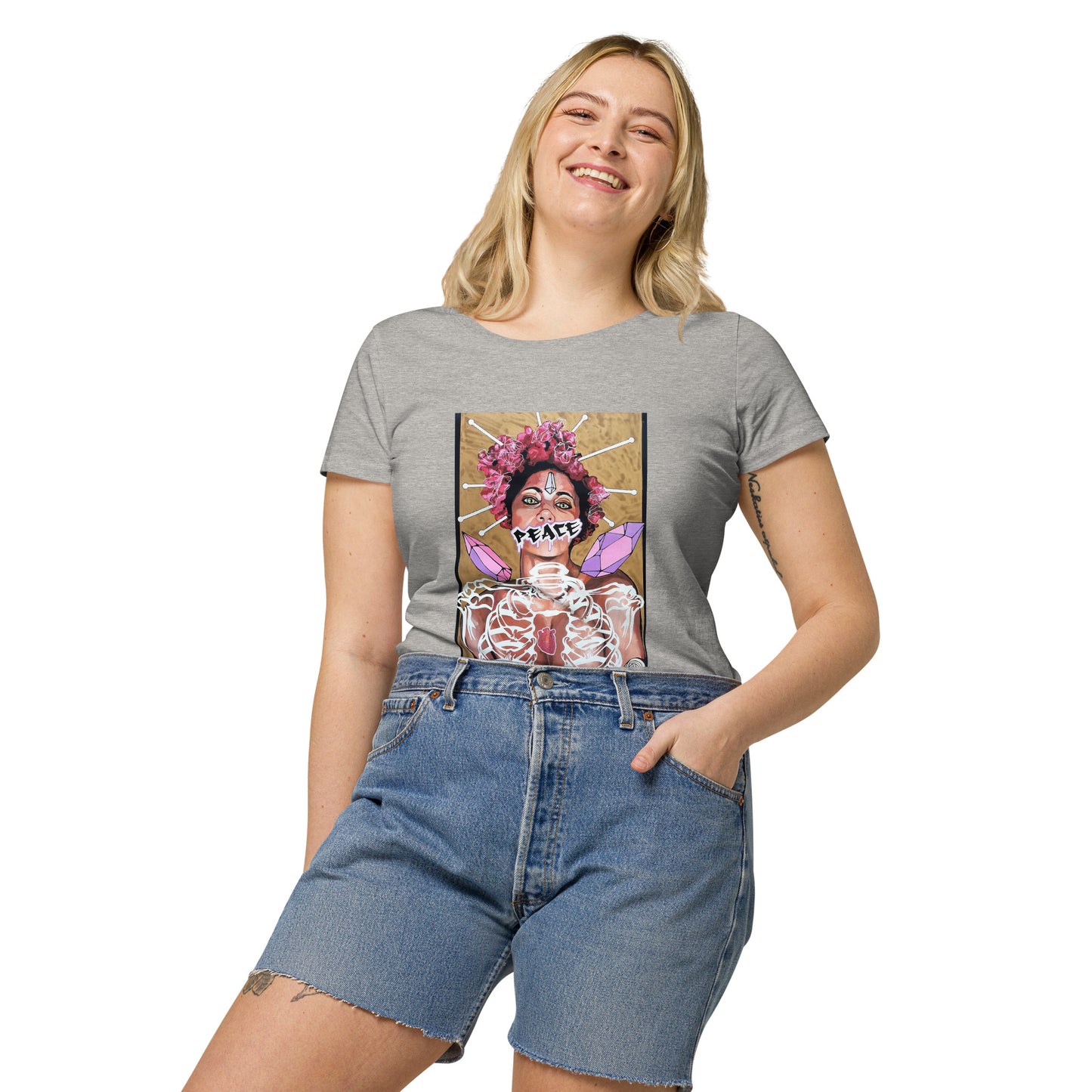 Basic Bio-T-Shirt für Damen PEACE