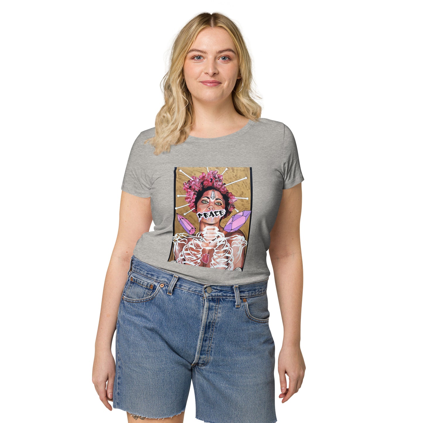 Basic Bio-T-Shirt für Damen PEACE