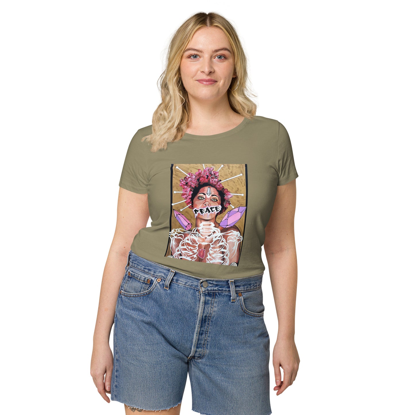 Basic Bio-T-Shirt für Damen PEACE