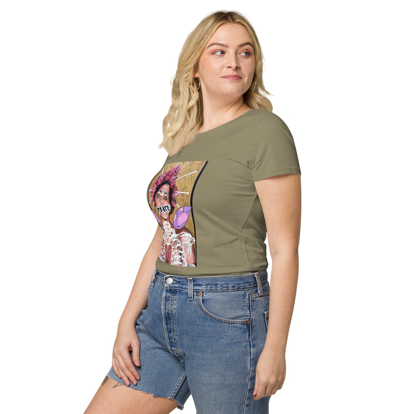 Basic Bio-T-Shirt für Damen PEACE