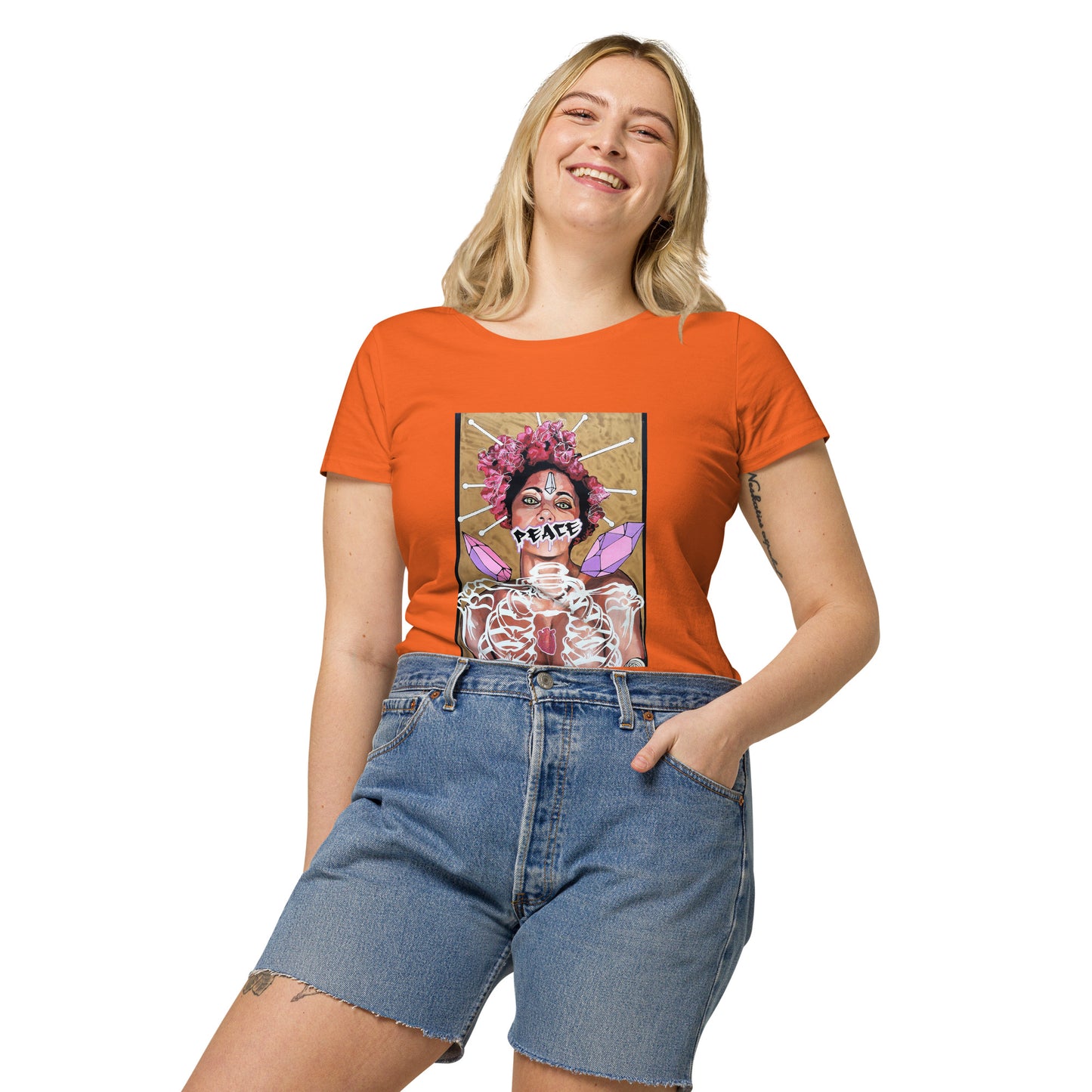 Basic Bio-T-Shirt für Damen PEACE