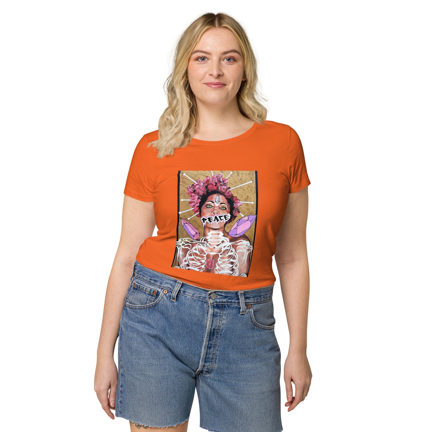 Basic Bio-T-Shirt für Damen PEACE