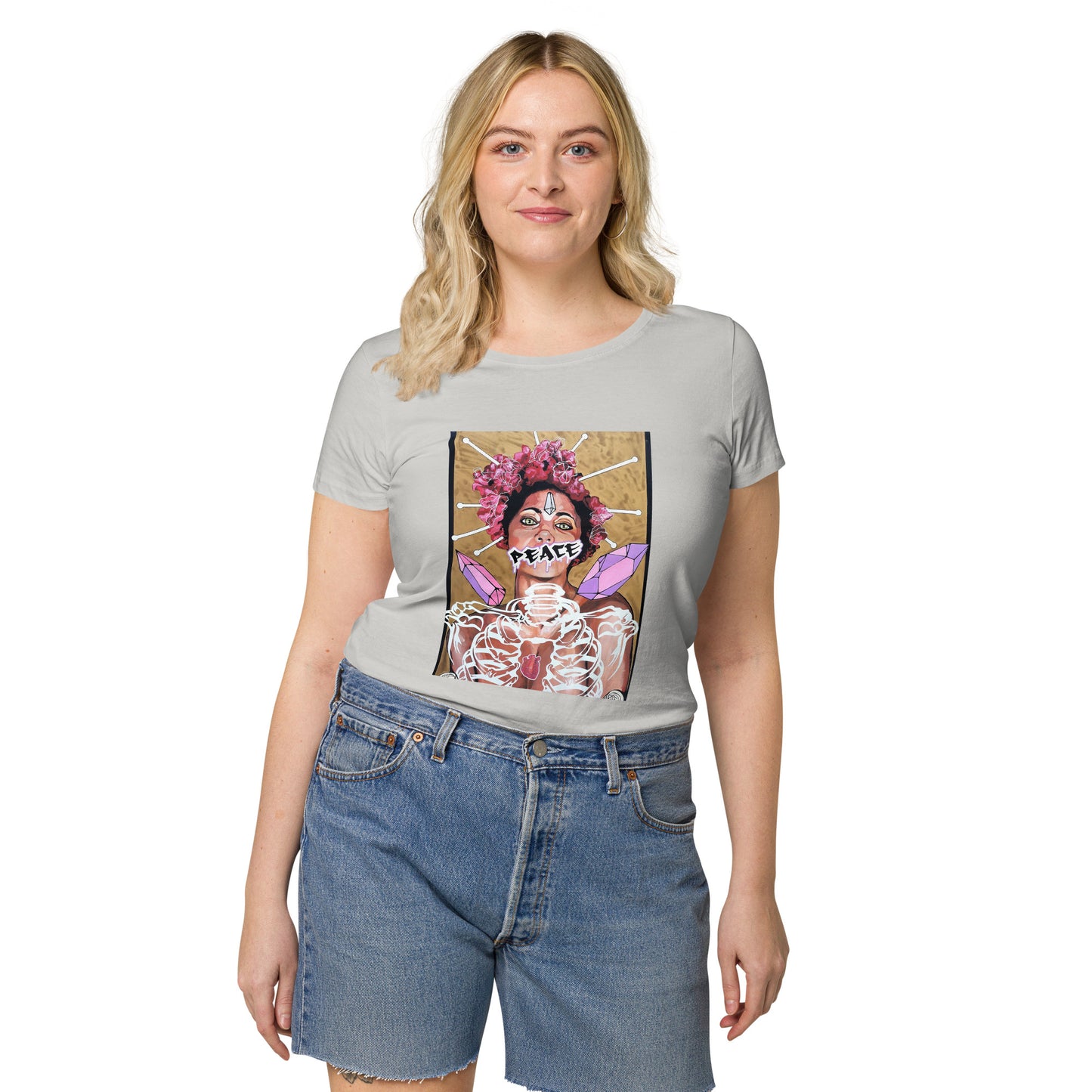 Basic Bio-T-Shirt für Damen PEACE
