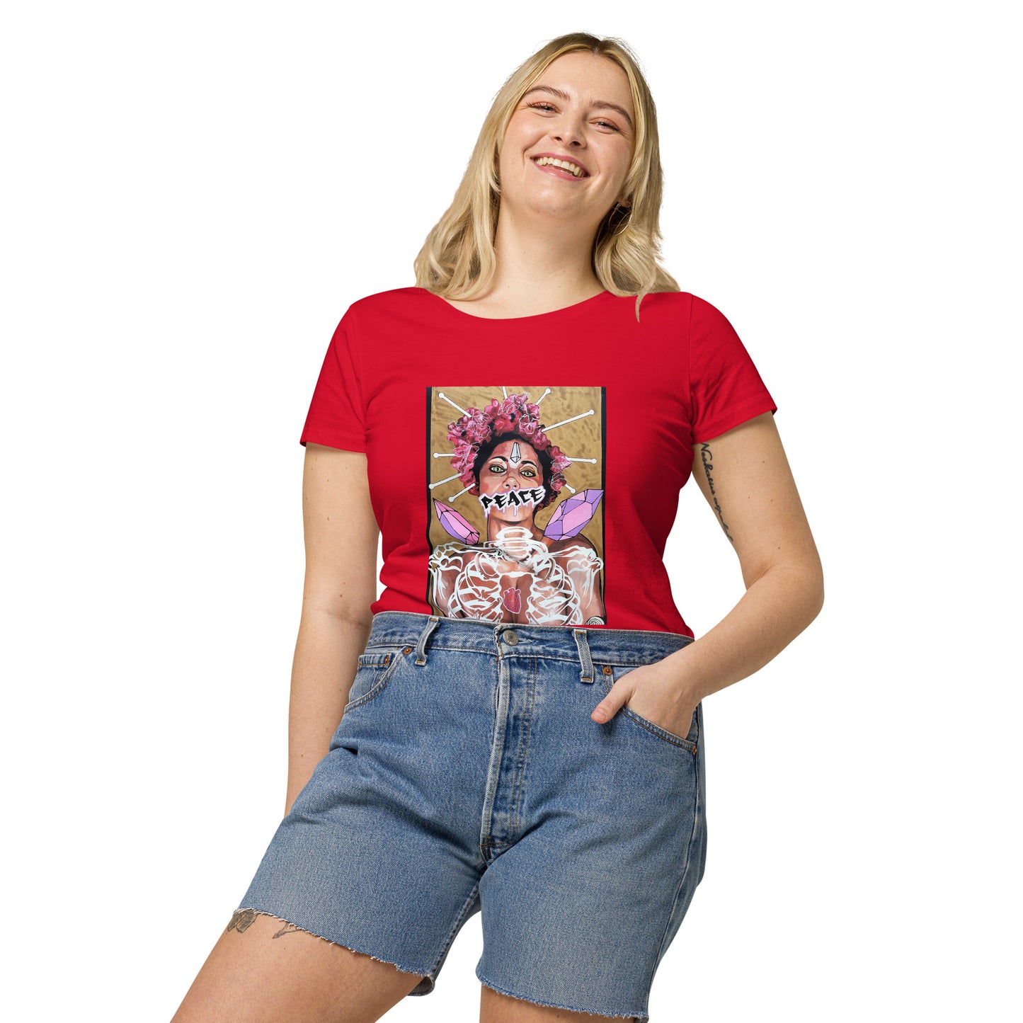Basic Bio-T-Shirt für Damen PEACE