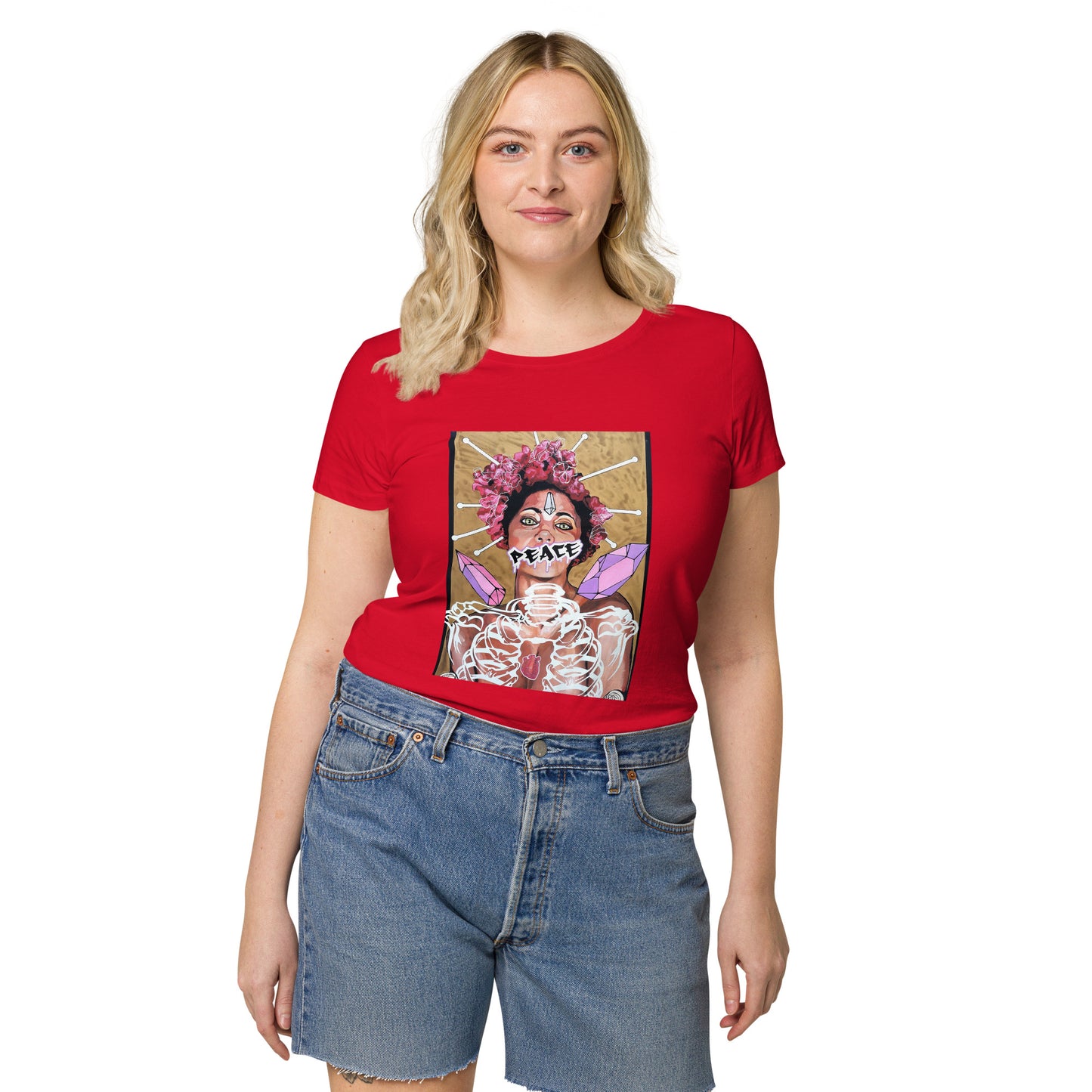Basic Bio-T-Shirt für Damen PEACE