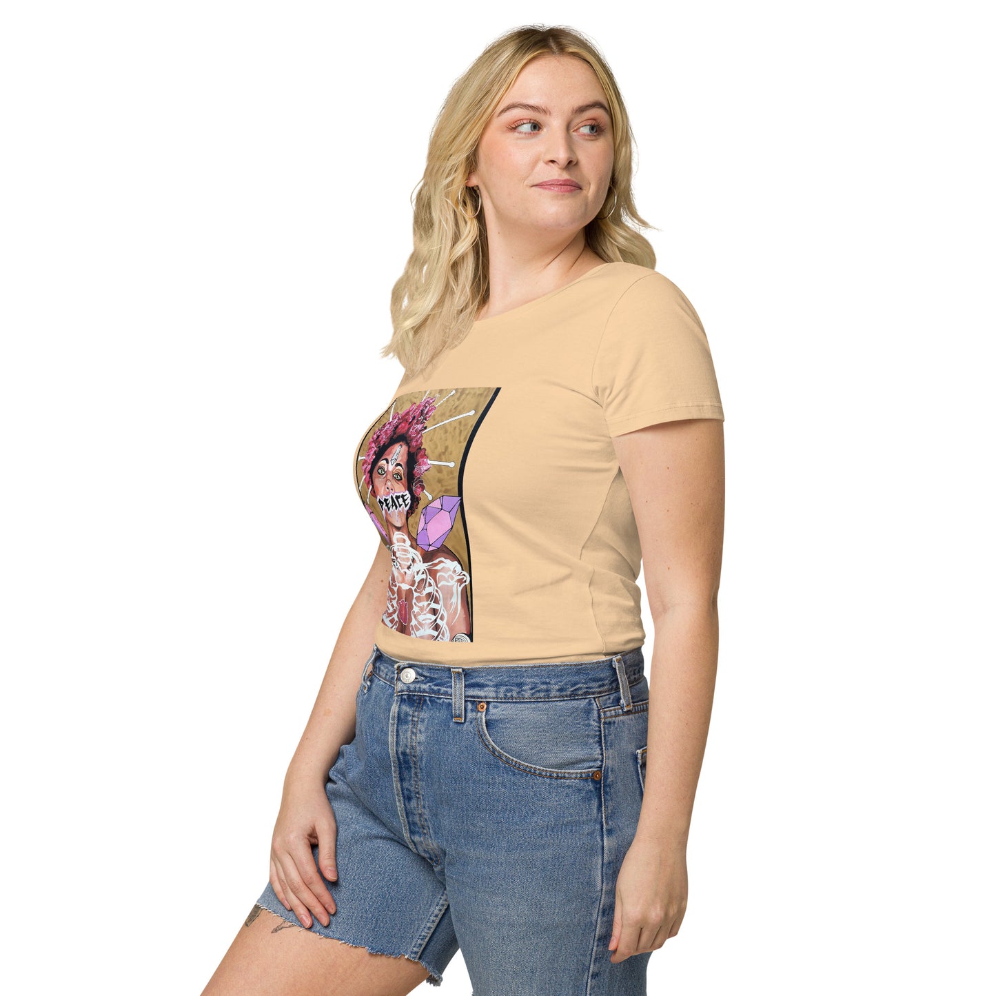 Basic Bio-T-Shirt für Damen PEACE