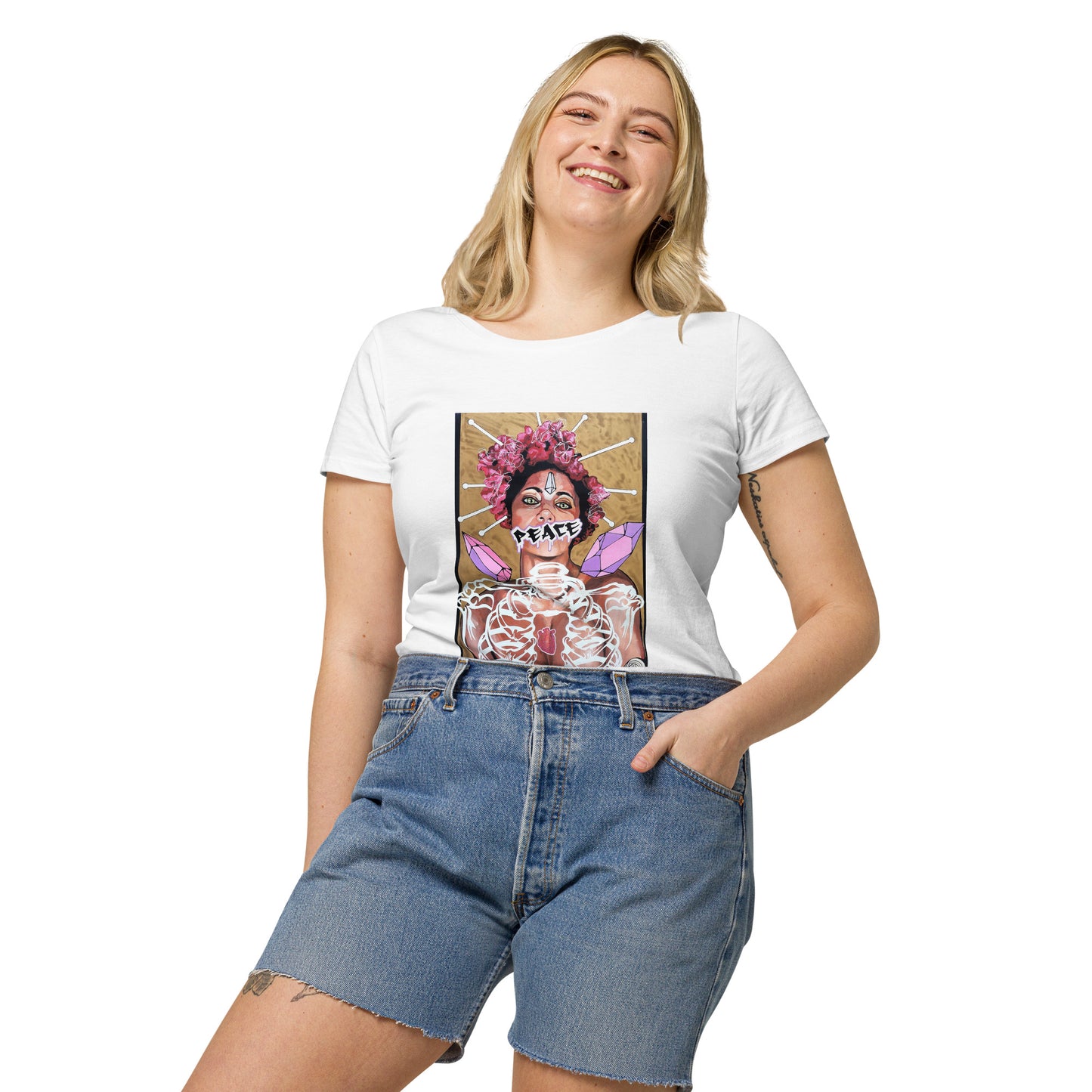 Basic Bio-T-Shirt für Damen PEACE