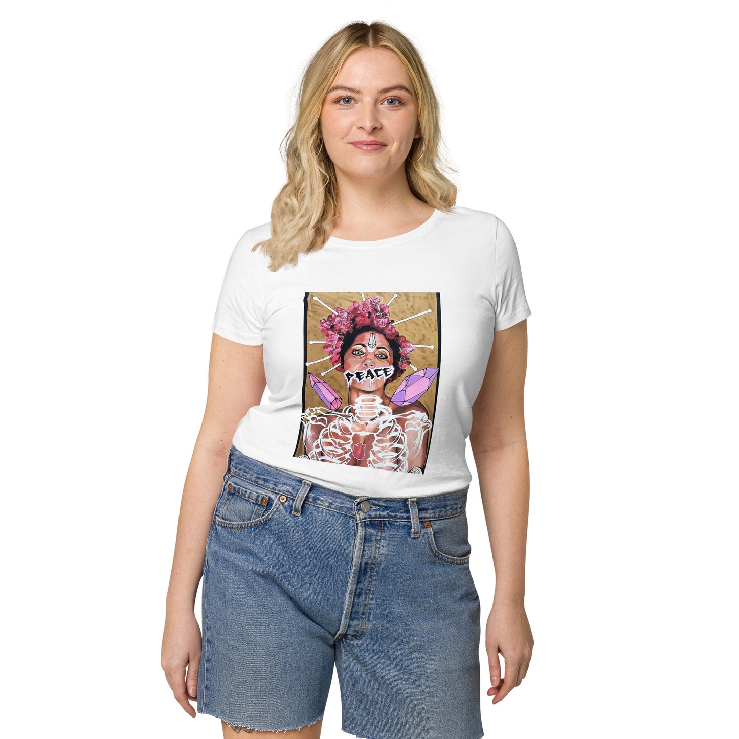 Basic Bio-T-Shirt für Damen PEACE